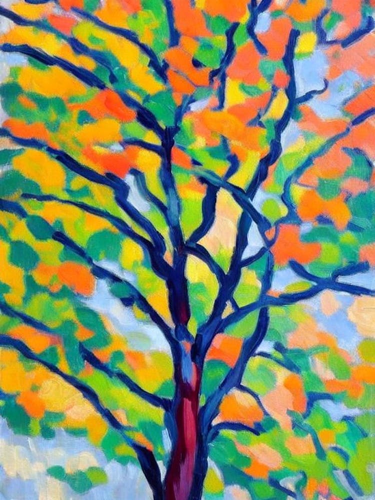 Sweetgum tree Abstract Block Colour