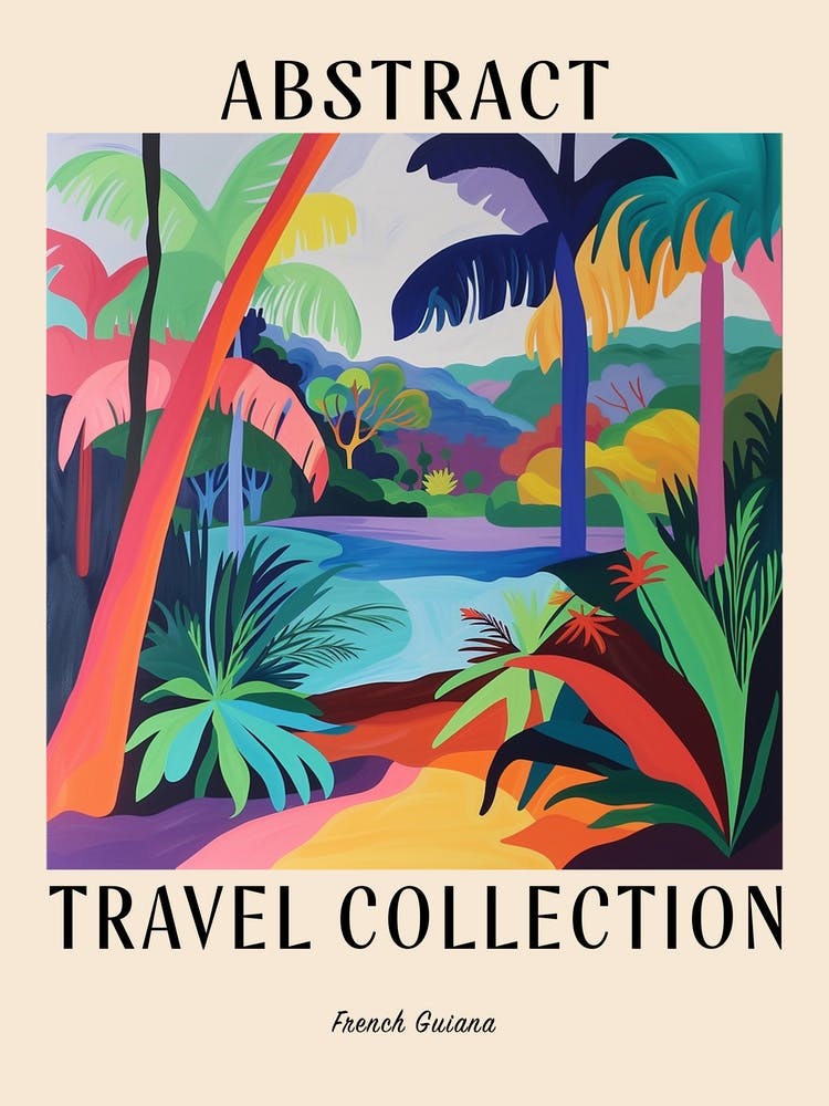Abstract Travel Collection Poster French Guiana 3