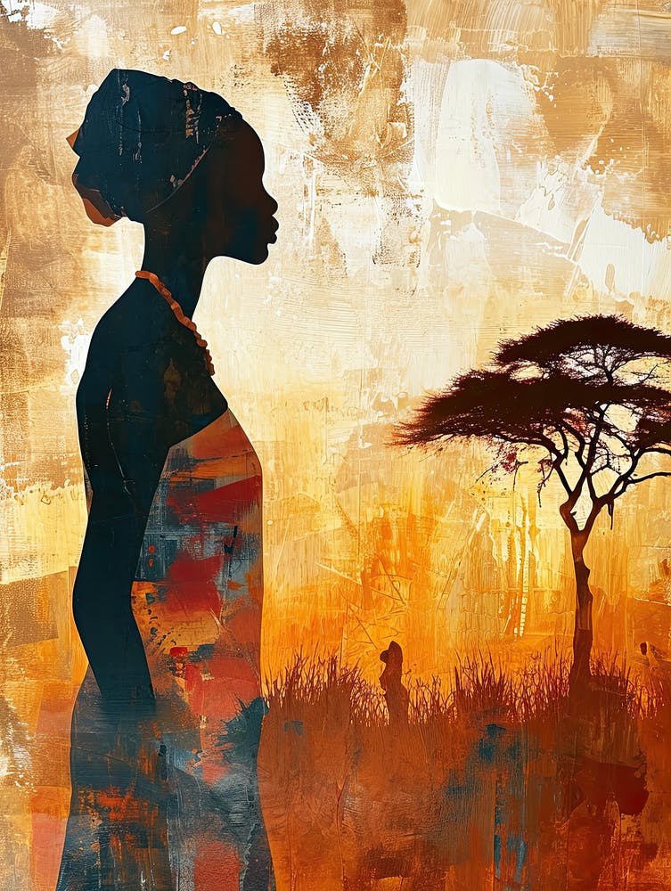 African Woman Boho, Wall 1