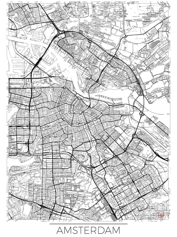 Amsterdam Map Minimal