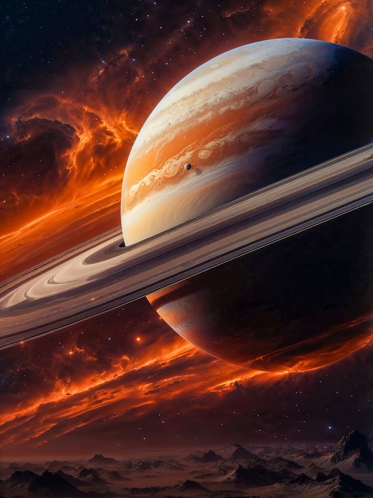 Saturn Planet im Weltraum
