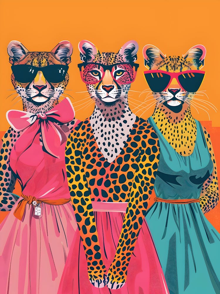 Three Leopards In Sunglasses