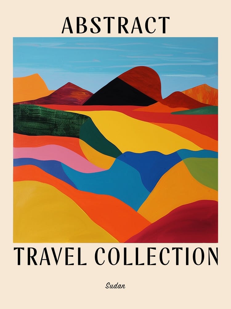 Abstract Travel Collection Poster Sudan 3
