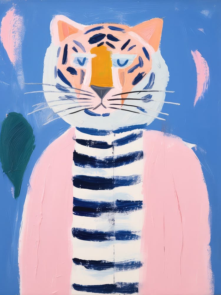 Playful Illustration Of Tiger For Kids Room 2