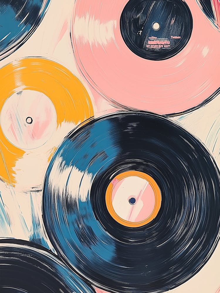 Black And Pink Vinyl Records