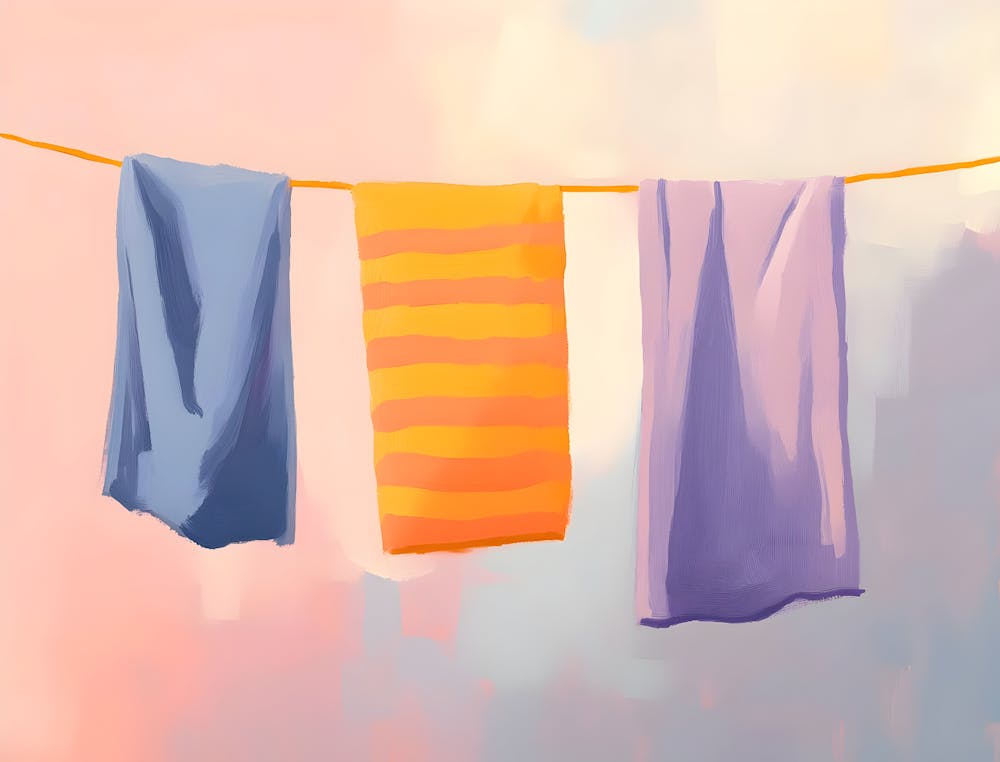 Laundry Hanging On A Line