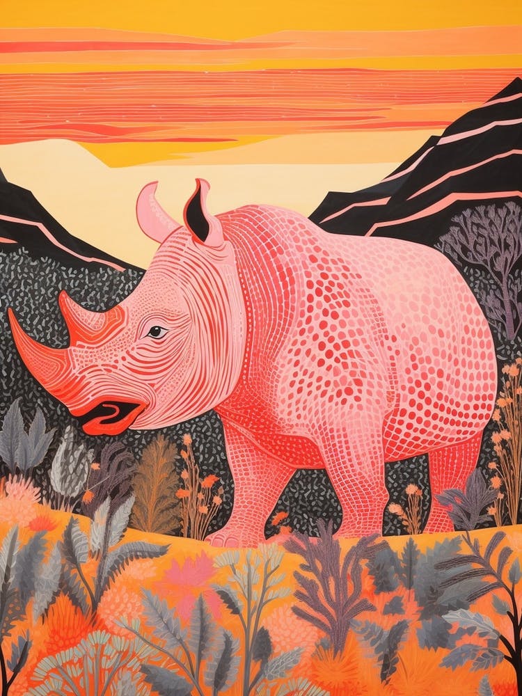 Pink Dotty Rhino