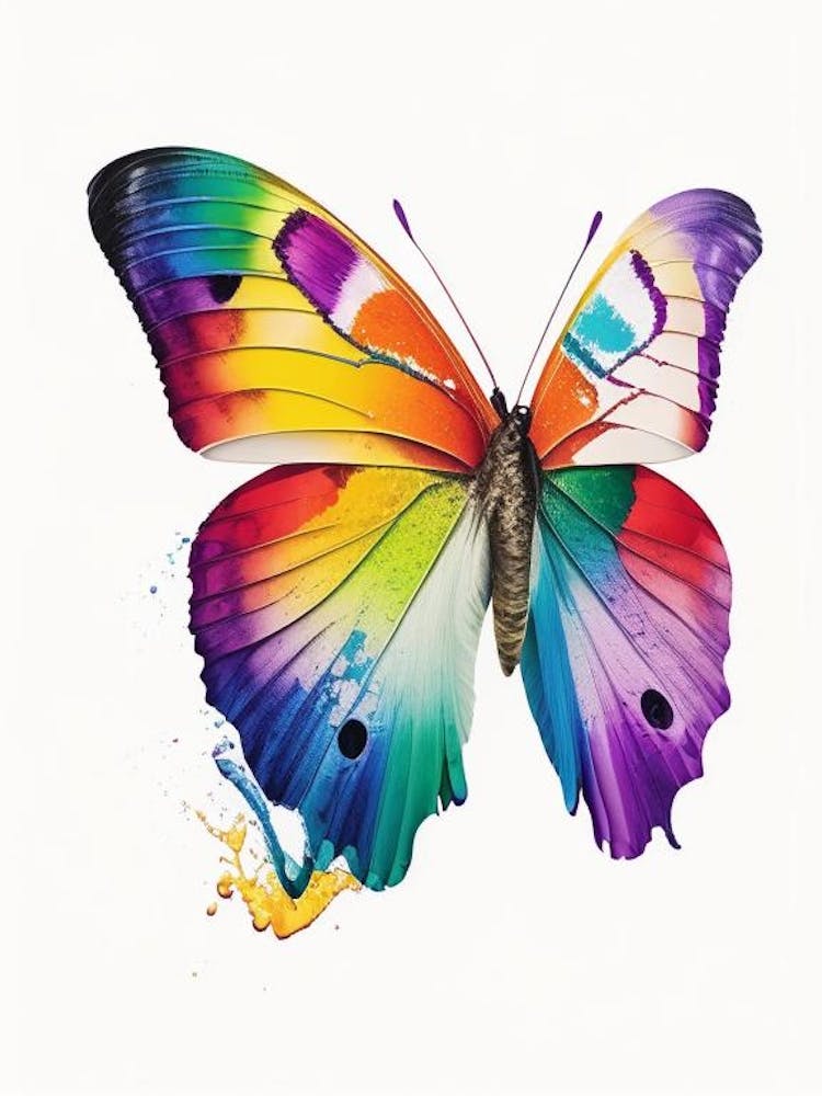 Butterfly On Rainbow Decoupage 4