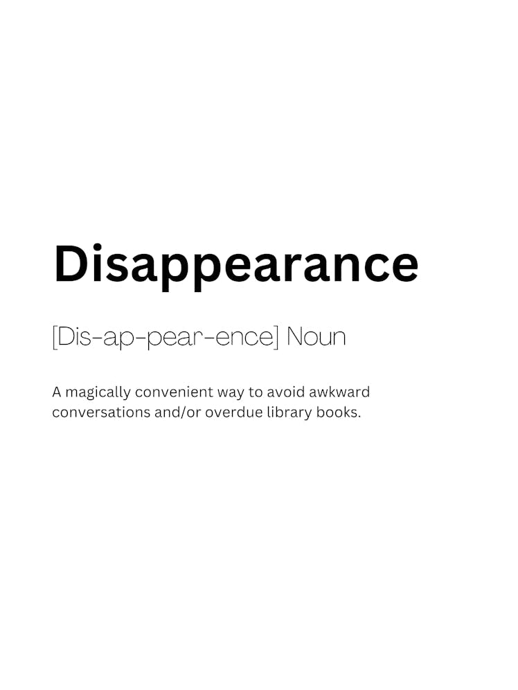 Disappearance Definition Meaning