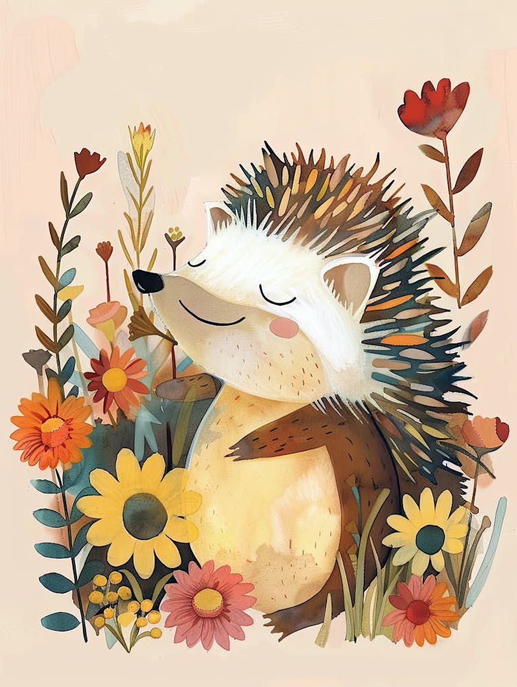 Joyful Hedgehog World Children Prints & Kids Posters