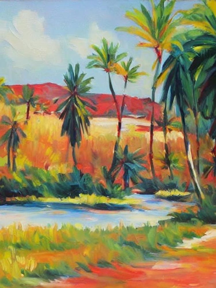 Feather Palm Tree Watercolour