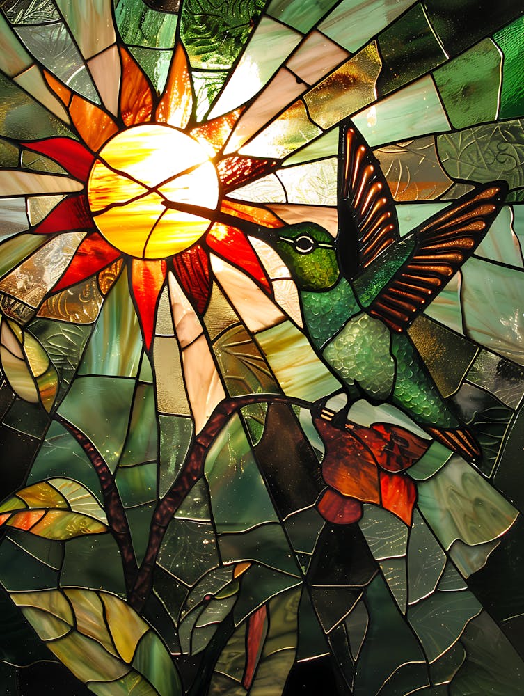 Hummingbird Stained Glass 17