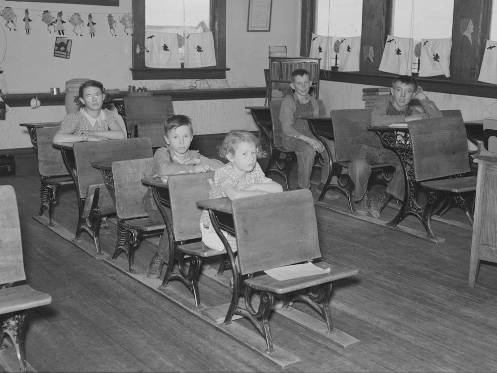 Children In Rural School, Williams County, North Dakota By Russell Lee