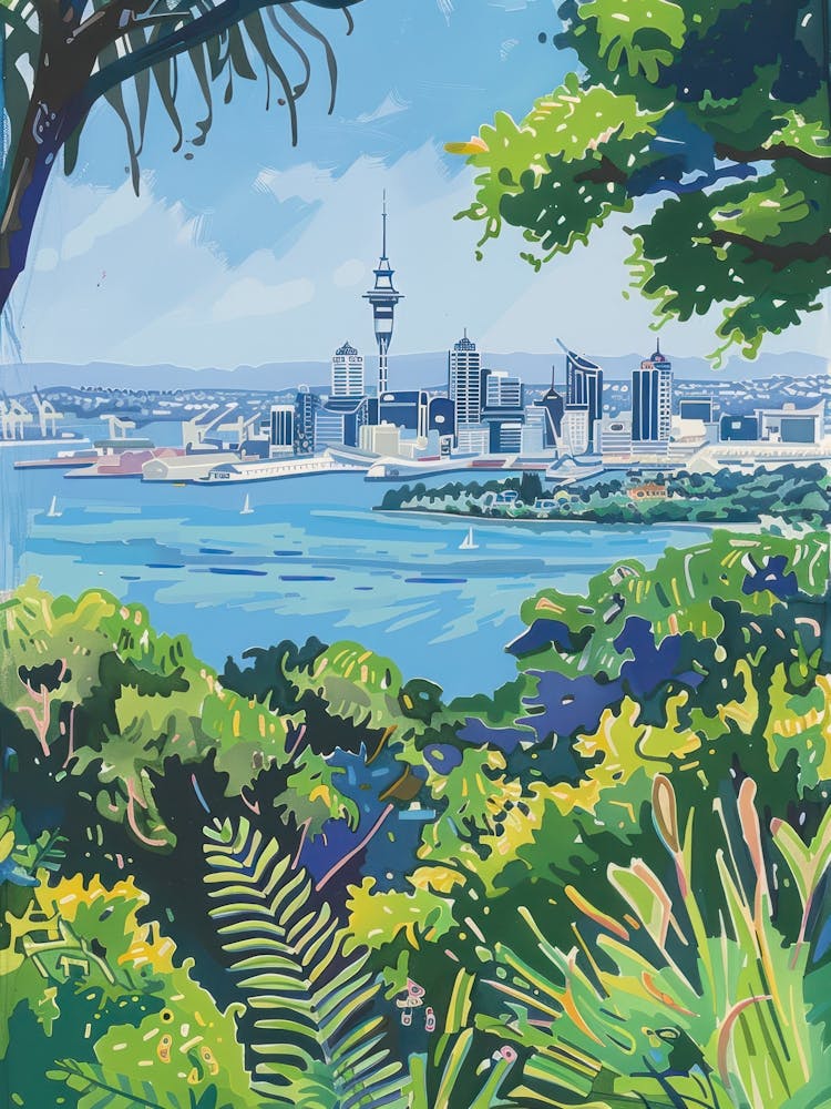 Travel Poster Happy Places Auckland 2