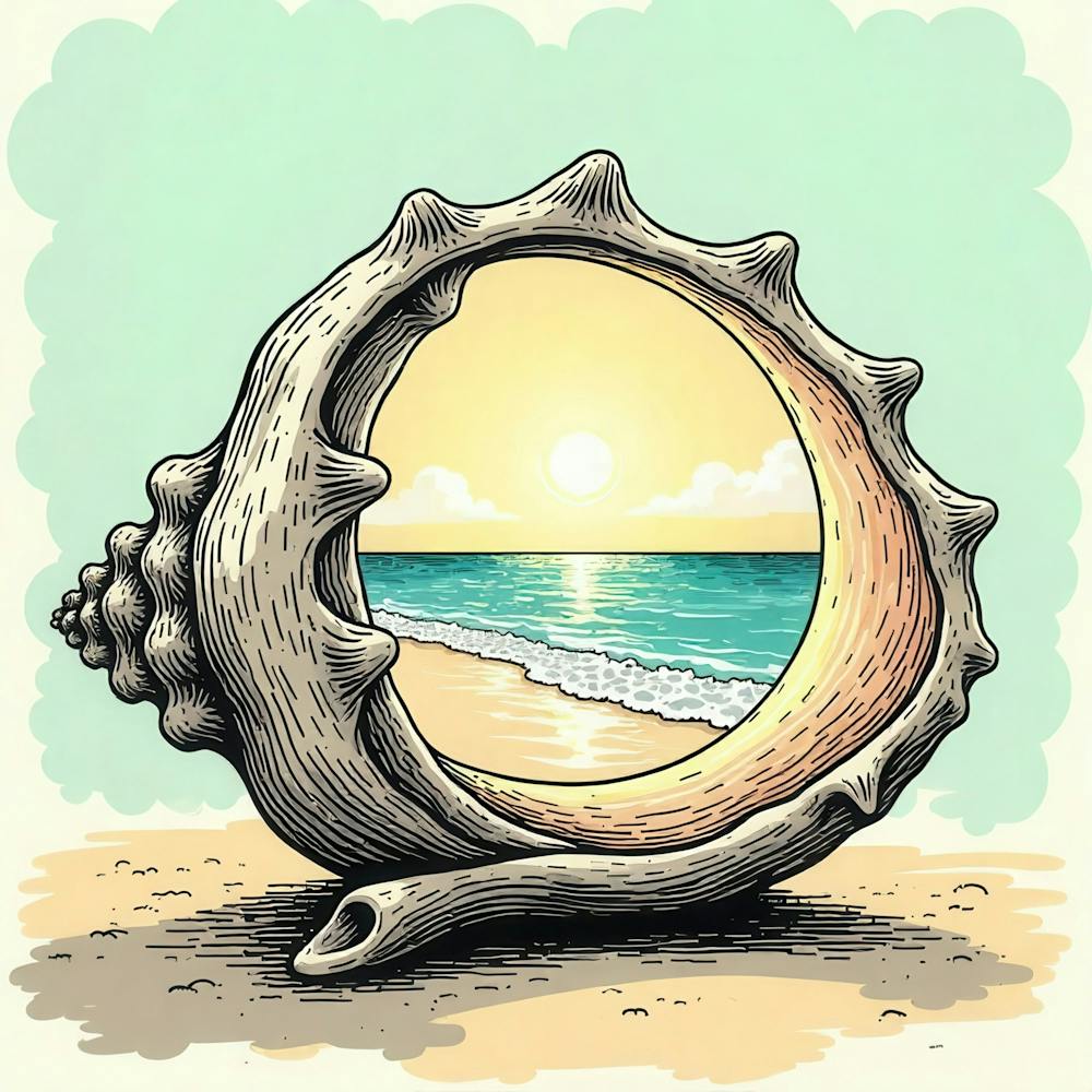 Sea Shell In The Sand