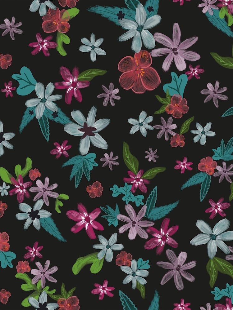 Gebürstete Ditsy-Blumen