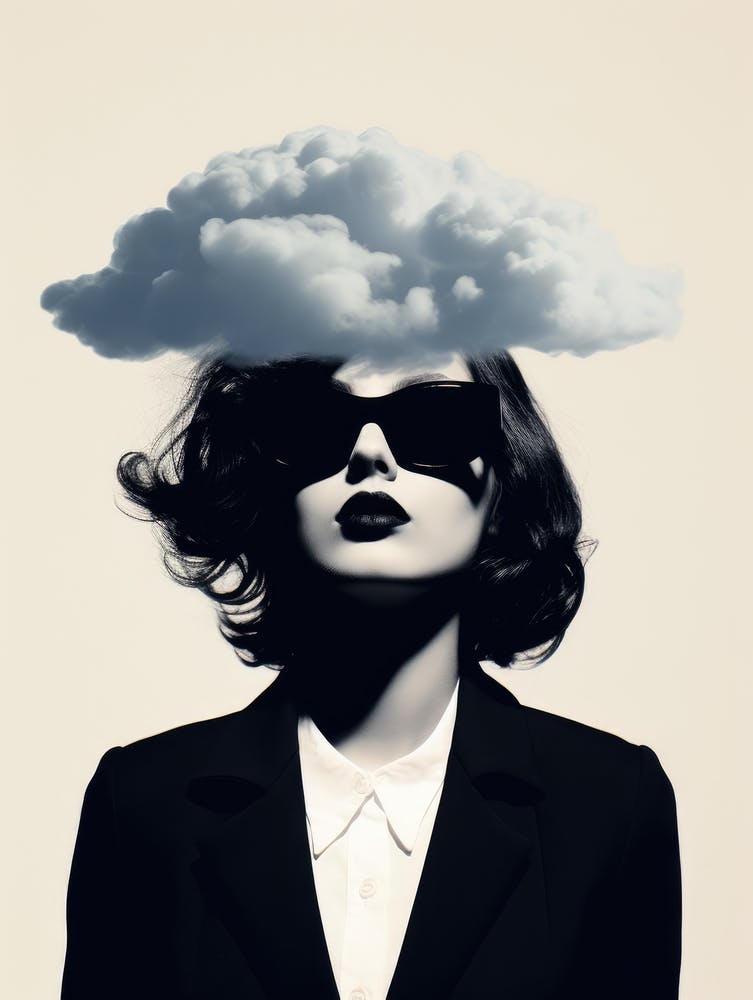 Woman With A Cloud On Her Head 1