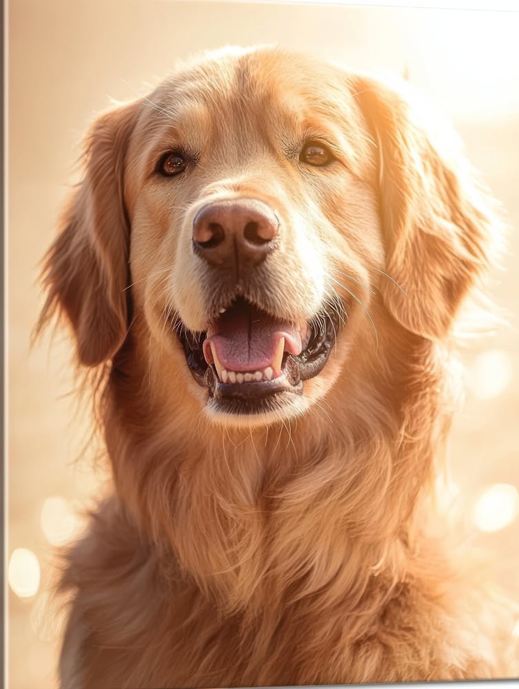 Golden Retriever Canvas Print. Generated AI.