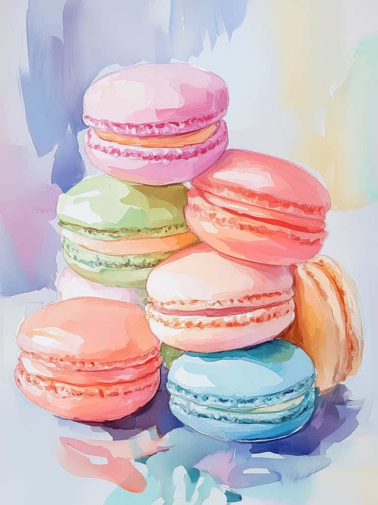 Colorful Macarons Art