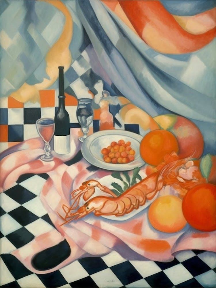 Shrimp Still Life Painting