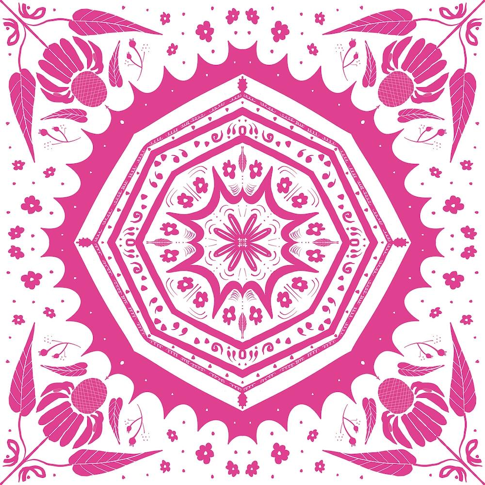 Pink Floral Mandala Pattern