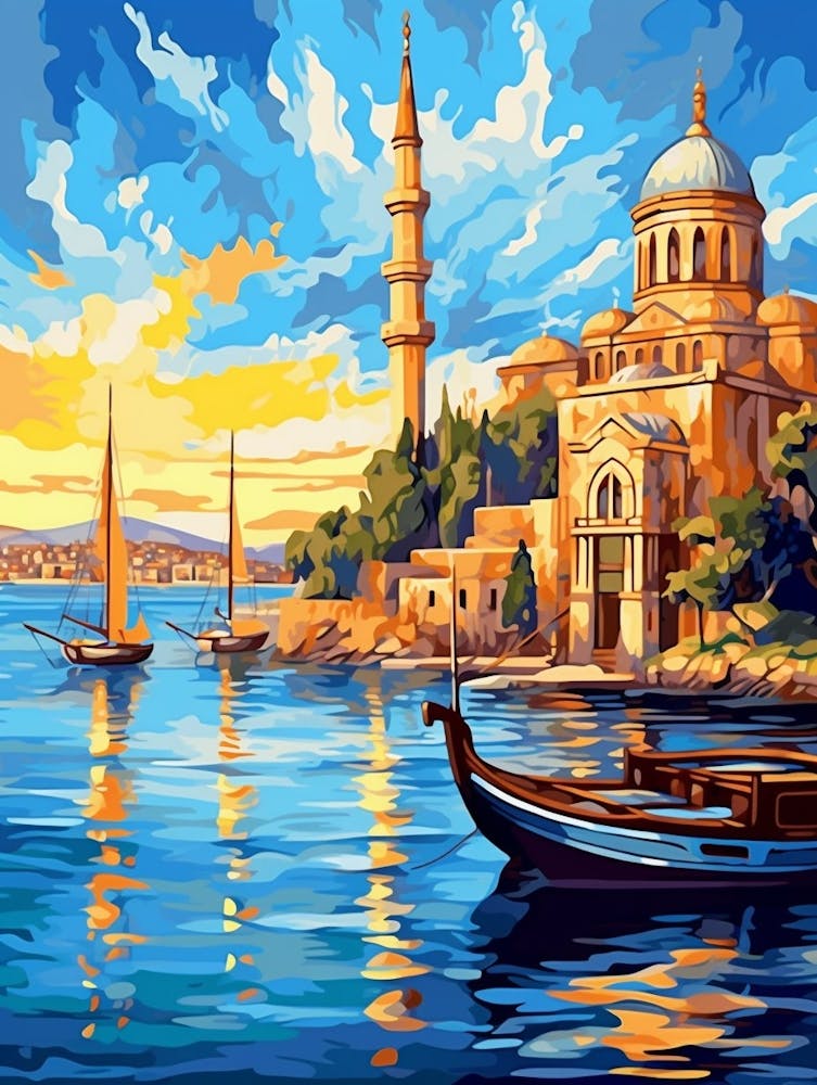 Ortaky Mosque Pixel Art 9