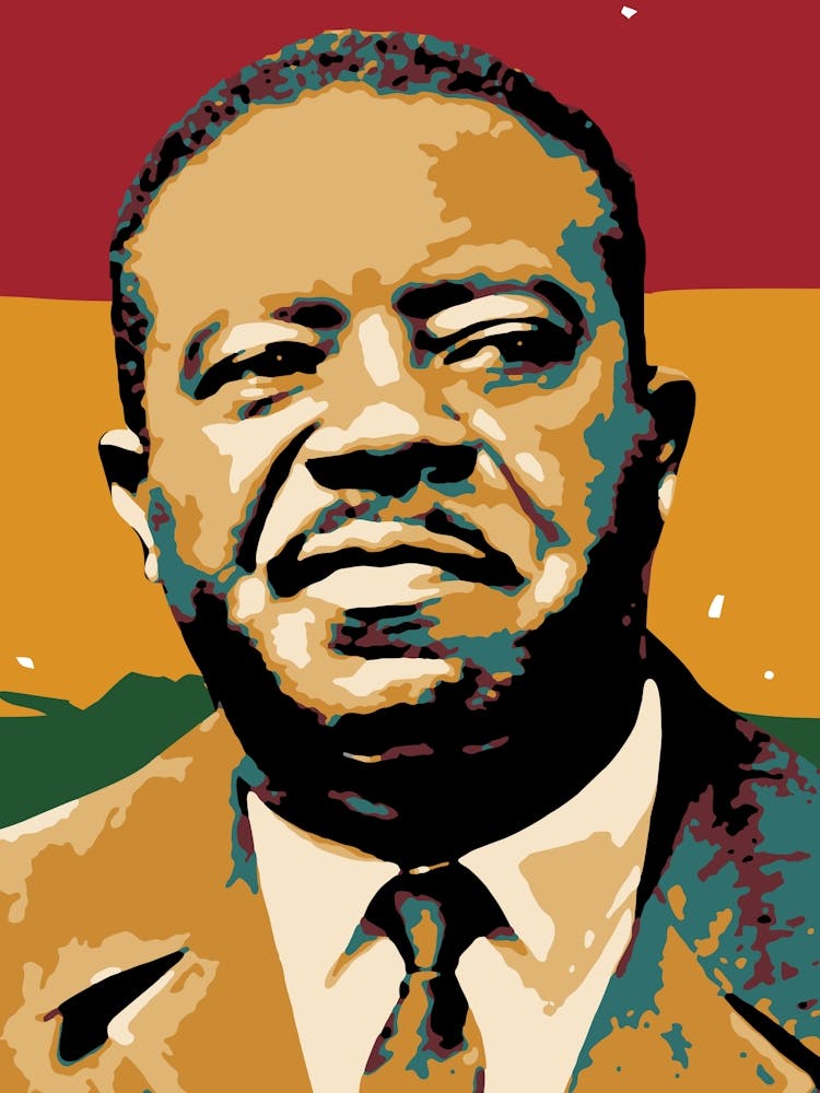 Ralph Abernathy American Civil Rights Activist in Pop Art
