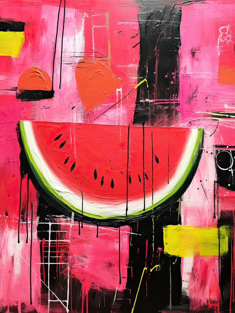 Tropical Palette: Neo-Expressionist Watermelon Rhapsody