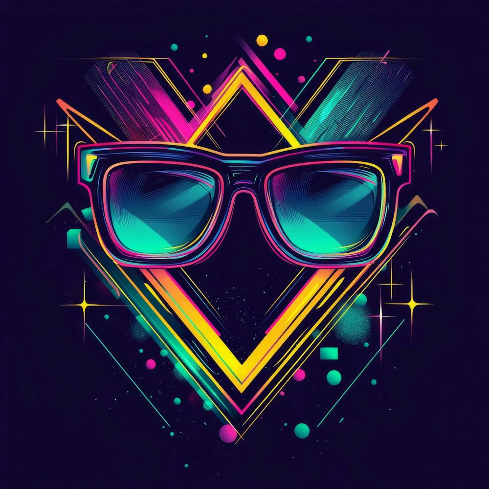 80s Sunglasses print