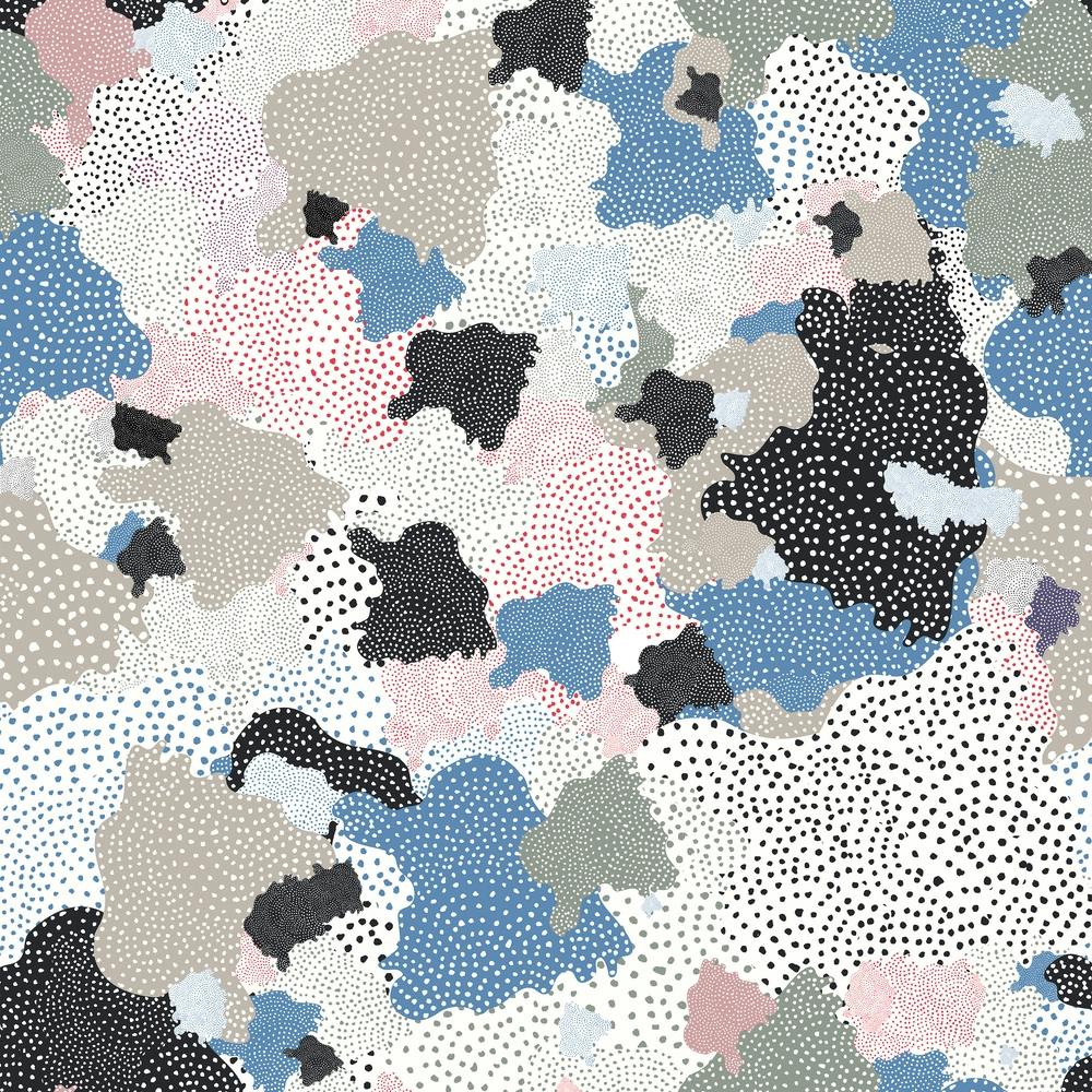 Abstract Clouds Dots Texture Pink Blue Square