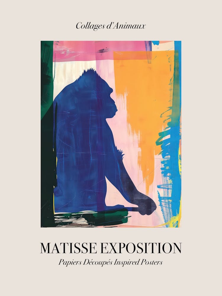 Gorilla 2 Matisse-inspiriert Ausstellungs-Tierposter
