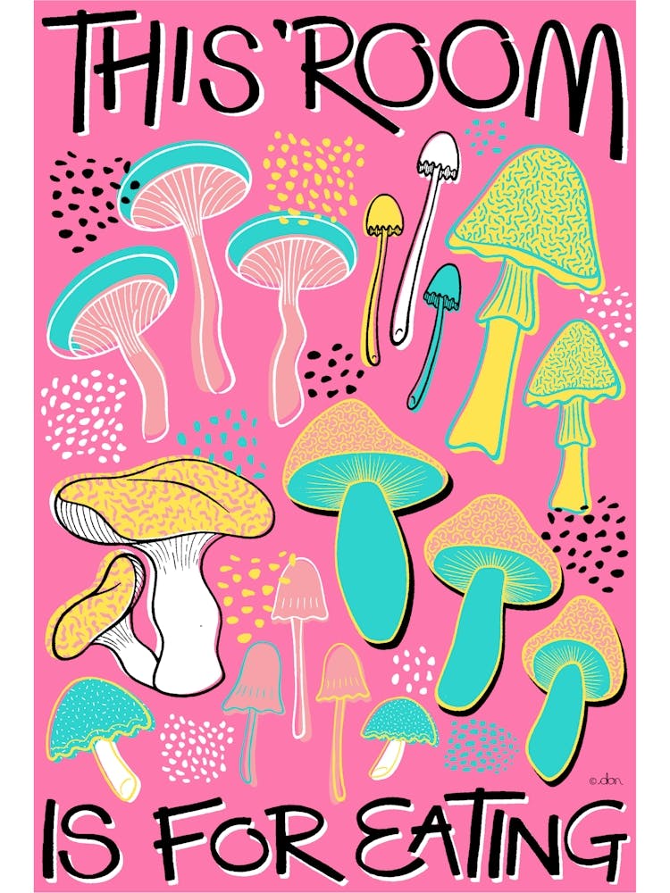 Mushroom Kitchen Pink