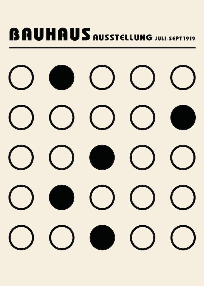 Bauhaus Small Black and White Beige