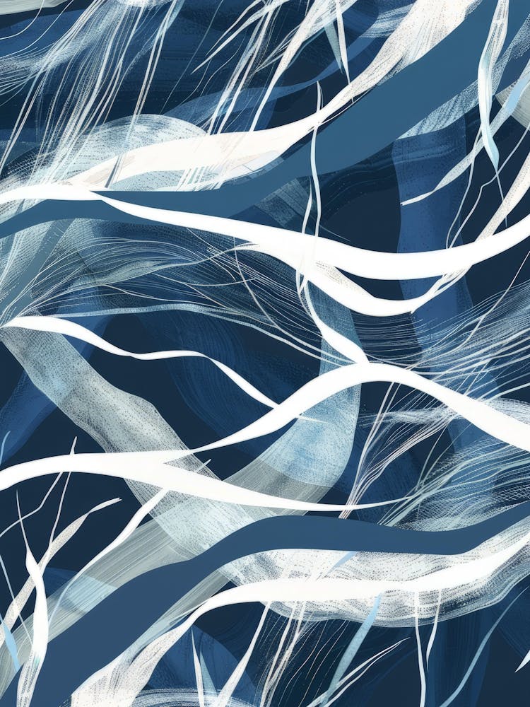 Abstract Blue And White Pattern 1