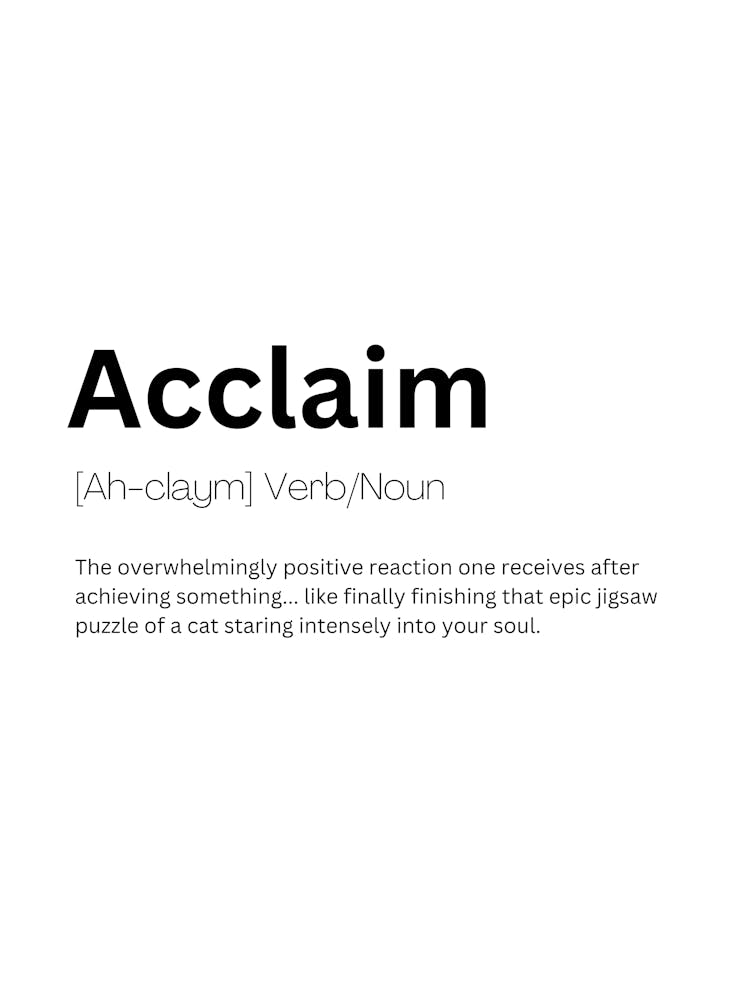 Acclaim Definition Meaning
