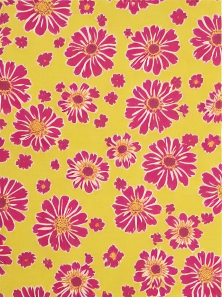 Zinnia Floral Print Watercolour Patterns Flower
