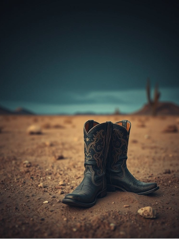 Cowboy Boots In The Desert