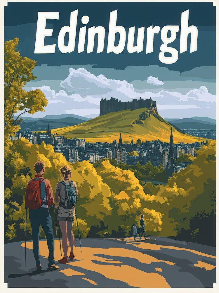 Aihrgdesign A Retro Travel Poster For Edinburgh Featuring Art 41336ee3 E10d 447b 8404 E297fb69679e 2