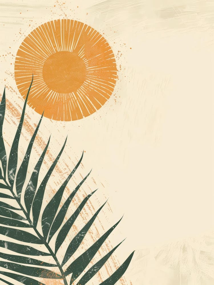 Palm Leaf And Sun