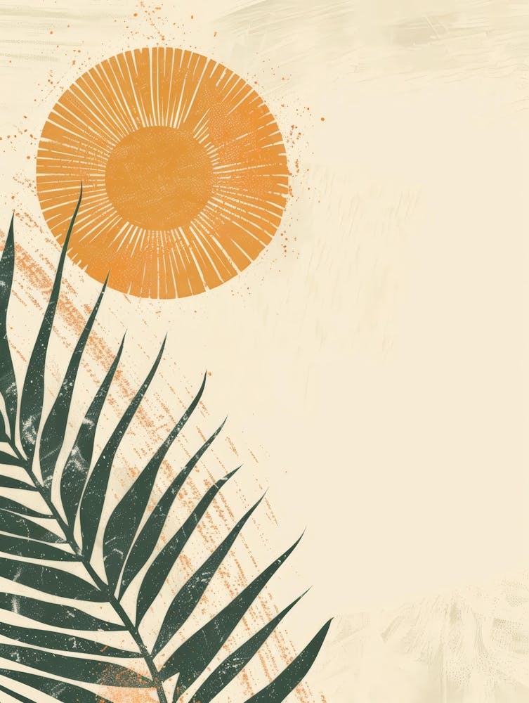 Palm Leaf And Sun