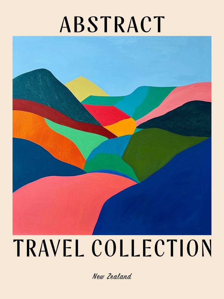 Abstract Travel Collection Poster New Zealand 4