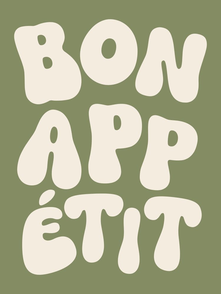 Bon Appetit - White & Green
