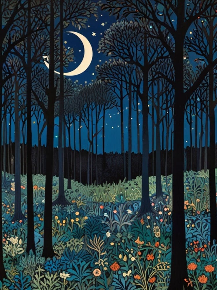 William Morris Moonlight In The Forest 179