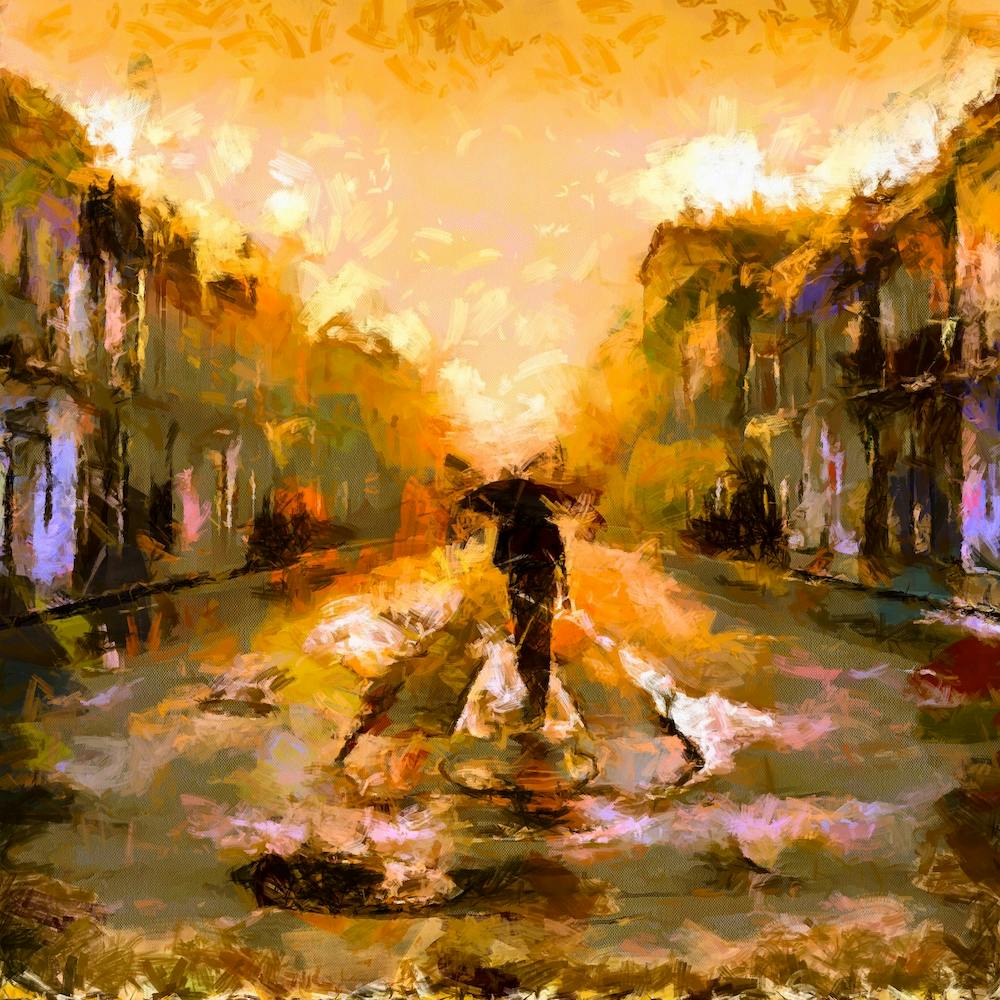 Walking On The Rain Square