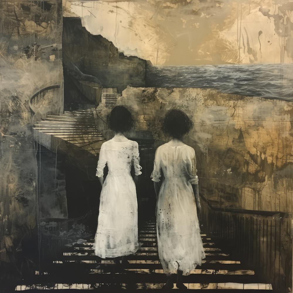 Threshold of Memories. Monochromatic Expressionism with Textural Elements