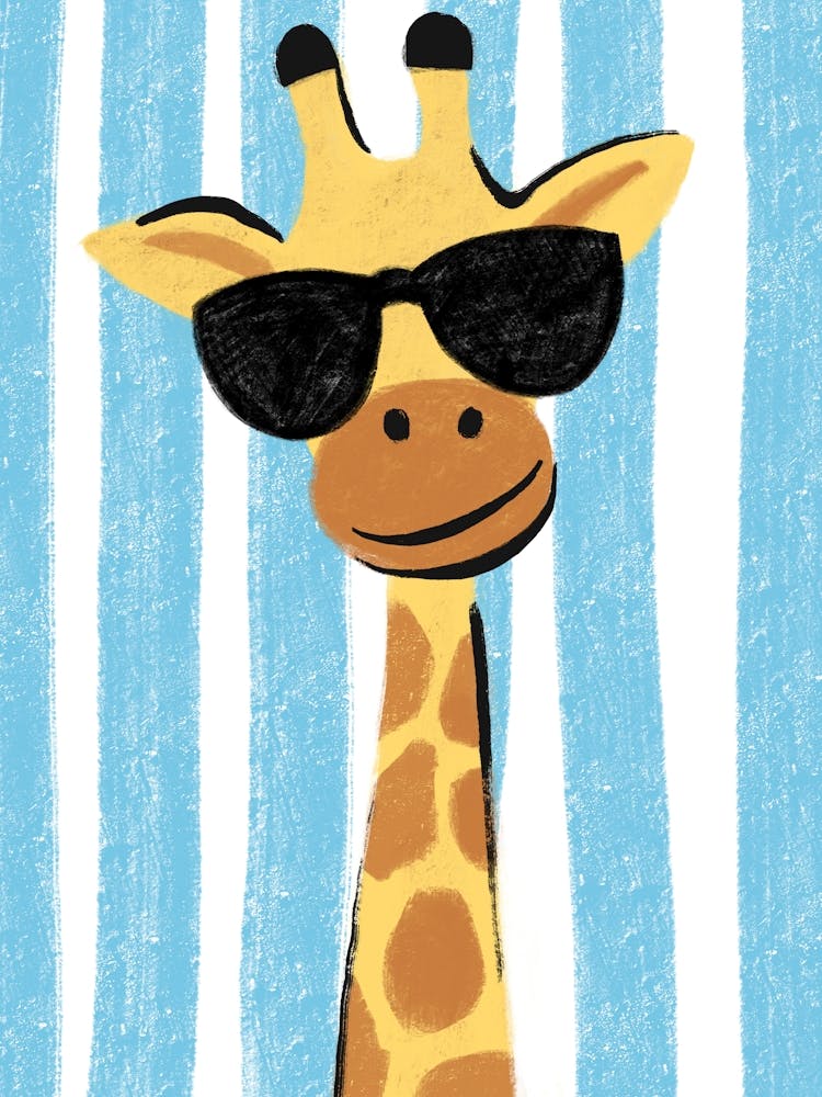 Giraffe mit Sonnenbrille