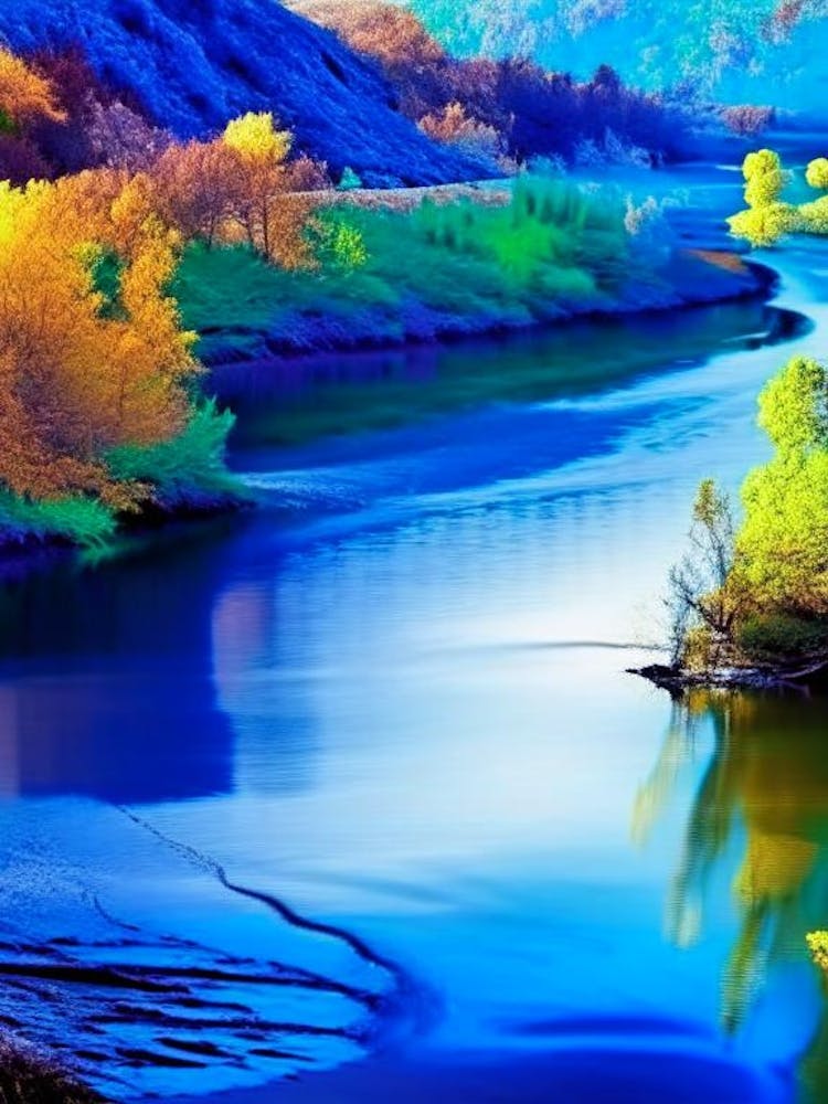 River Current Landscapes Waterscape Pop Art Photography 1
