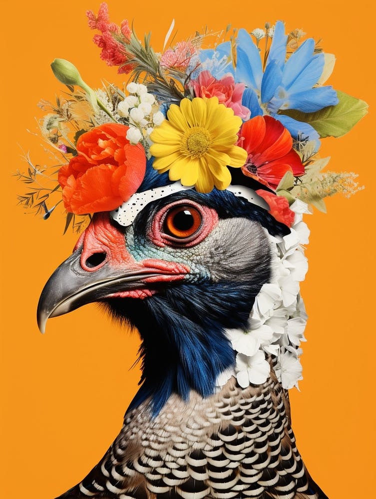 Bird With A Flower Crown Pheasant 1