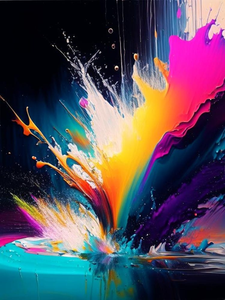 Splashing Water Waterscape Bright Abstract 2