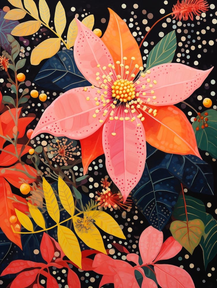 Surreal Florals Poinsettia 2 Flower Painting